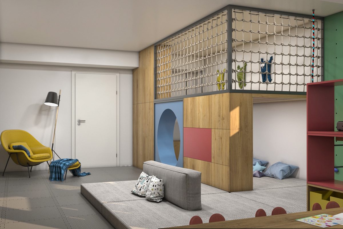 Office & Playroom Space in Private House Image 15